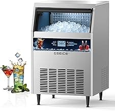 Commercial Ice Maker Machine, 300 lbs/24h with 70 lbs Storage, 126 Ice Cubes in 15 Mins, ETL FCC, Under Counter Ice Maker with LED Display, 24H Timer, Smart Reminder, for Cafe Bar Restaurant