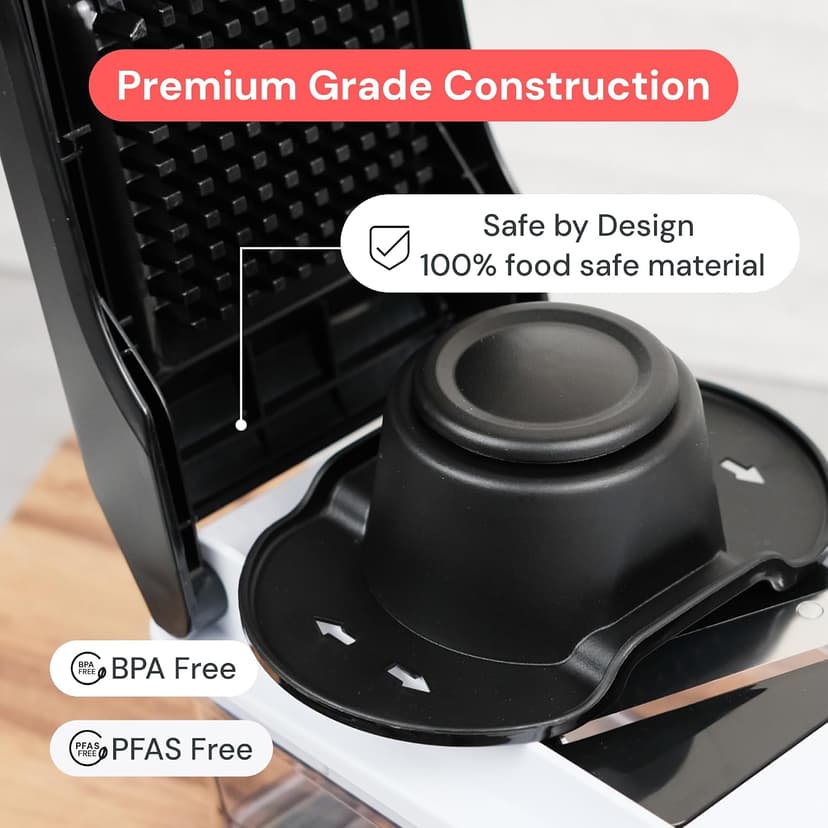 Multi-Blade Veggie Slicer, 5-Cup Container Food Chopper, Julienne Grater Dicer, Dishwasher Safe Kitchen Gadgets & Essentials Fullstar Pro Core Vegetable Chopper & Mandoline Slicer, 6-in-1 Kitchen Tool B0BHSXFTGH