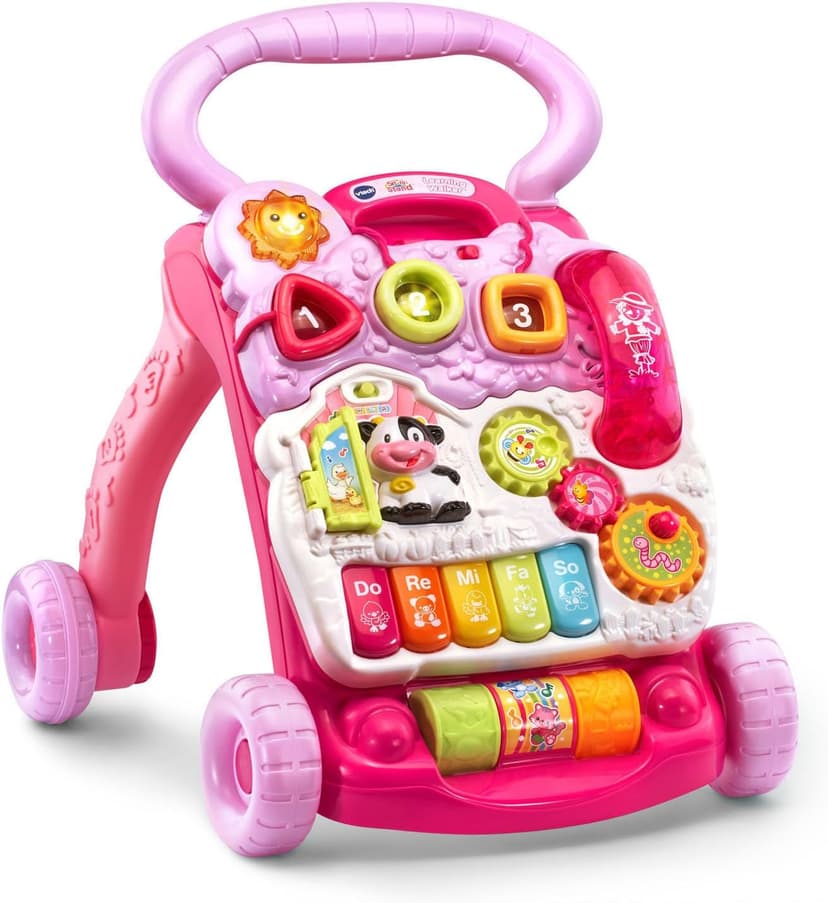 VTech Sit-to-Stand Learning Walker (Frustration Free Packaging), Pink B07CRX1BDG