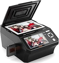 KEDOK Photo,NameCard,Slide & Negative Scanner with Large 5" LCD Screen,Film and Slide Digitizer-Convert 35mm,110 Film/Photo(3R,4R,5R)/NameCard to 22MP Digital JPEG-8GB SD Card Included