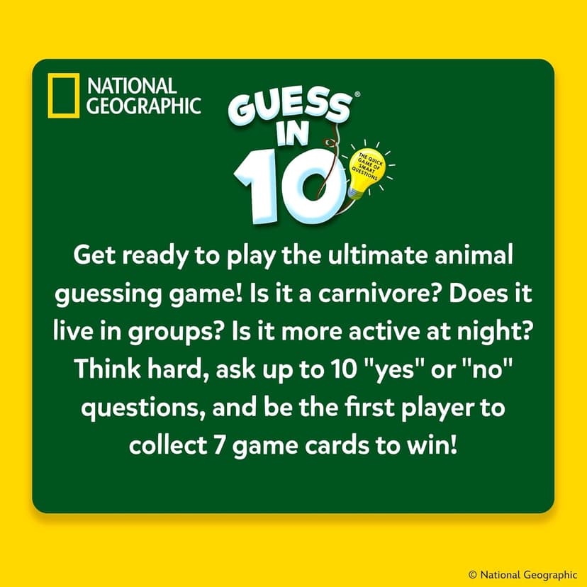 Skillmatics Guess in 10 National Geographic Animals, Educational Card Game for Kids & Families, Animal Trivia & Travel Game, Screen-Free Fun, Gifts for Ages 6, 7, 8, 9 and Up