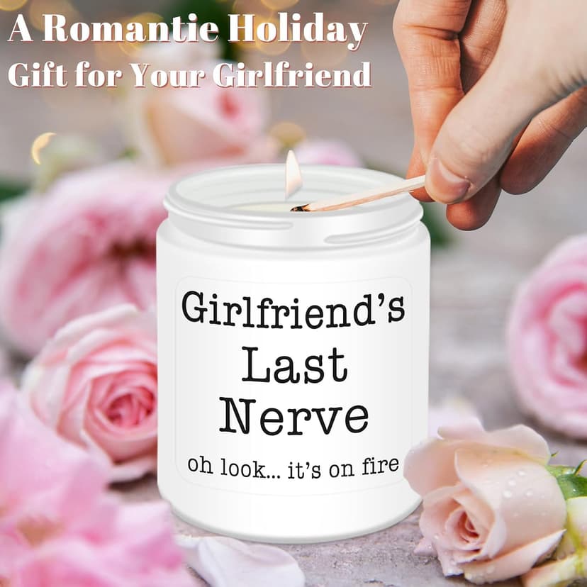 Homsolver Gifts for Girlfriend from Boyfriend, Best Valentines Day Anniversary Christmas Birthday Funny Gifts, Gift for Girlfriend Fiancee, Lavender Scented Candles B0G8ZHZ3FW