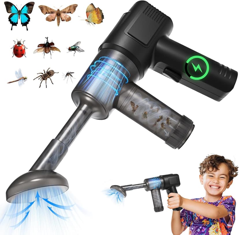 ZLieatmp New Bug Vacuum Catcher for Adult&Kids,2026 Spider Killer Insect Catcher,Cordless Handheld Vacuum Cleaner for Car USB Charge Bugs Catcher Indoor for Stink Bug,Moth,Spider Bugs Sucker for Home