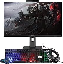 Gaming All in one PC 24 Inch FHD Touchscreen, MTG Yama, Intel Core i5 10th Gen, 16GB RAM, 240GB NVME / 1TB SSD, AMD RX 550 4GB DDR5 Graphics, Webcam, RGB Combo, Windows 11 Home