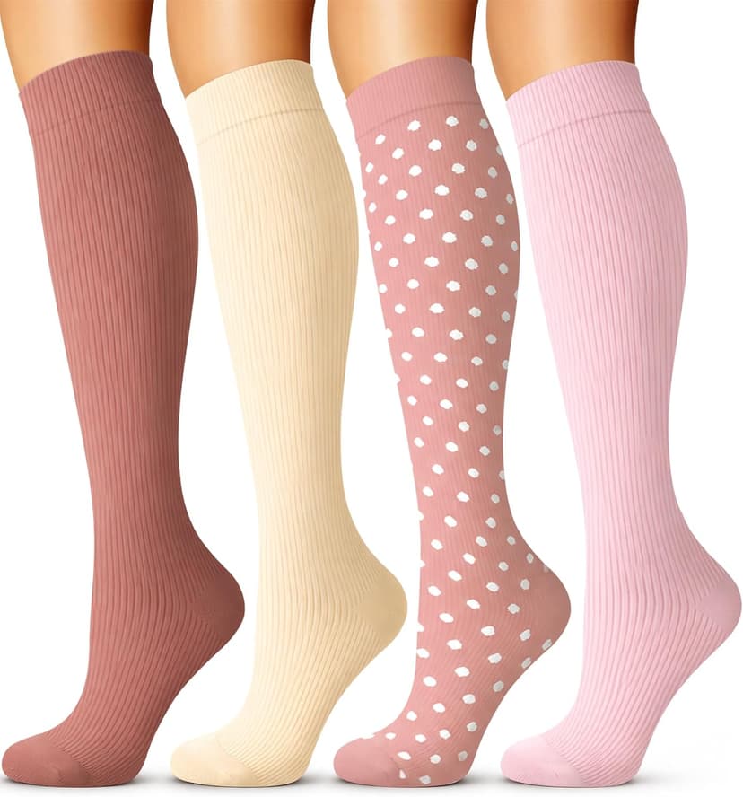 Laite Hebe 4 Pairs-Compression Socks for Women&Men Circulation-Best Support for Nurses,Running,Athletic B0B3RFNH1G