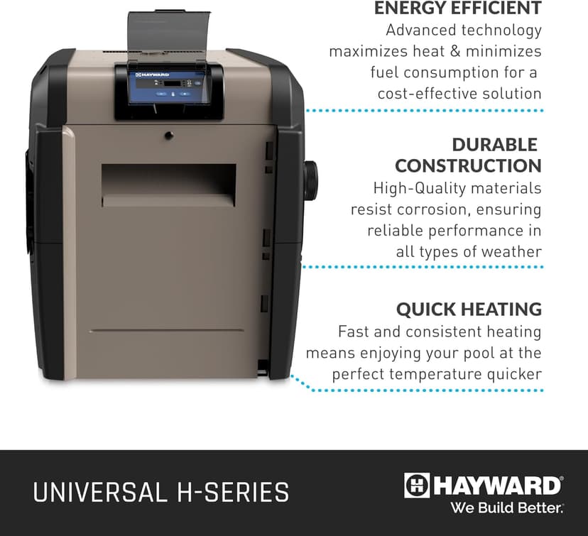 Hayward W3H150FDP Universal H-Series 150,000 BTU Propane Pool Heater and Spa Heater for In-Ground Pools and Spas