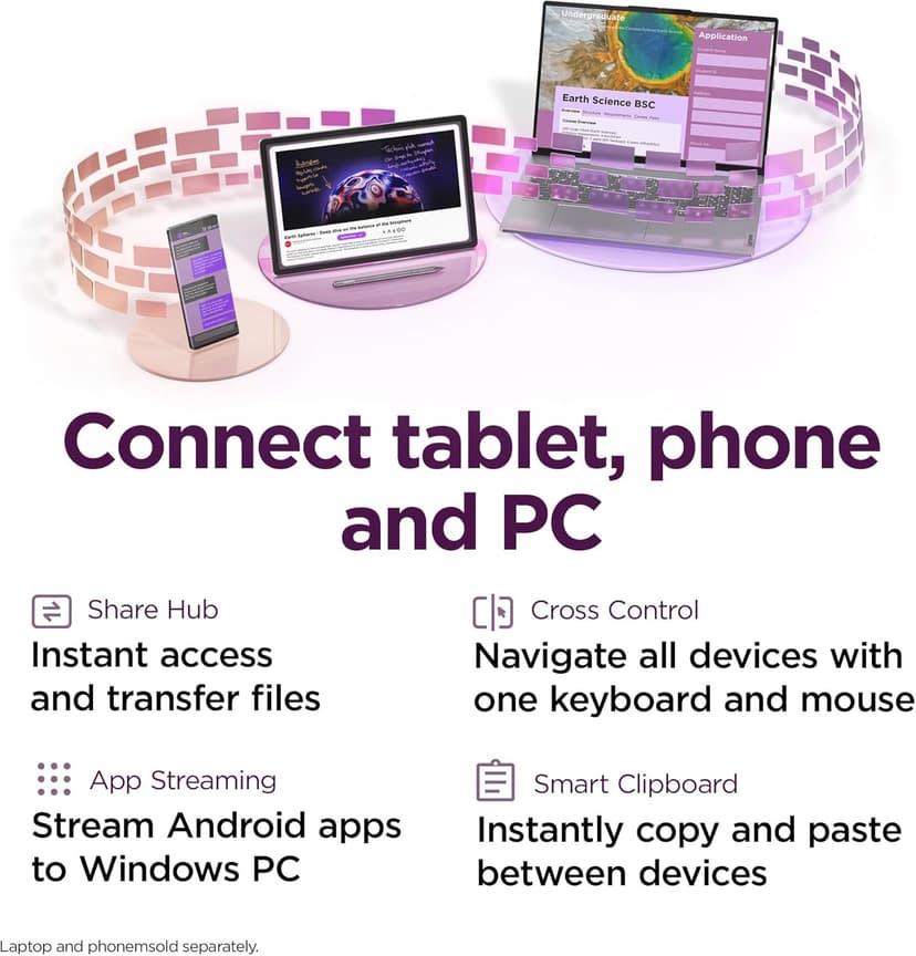 Lenovo Idea Tab Pro with Google Gemini - Student Tablet - 12.7” 3K LCD Display - 8 GB Memory - 128 GB Storage - MediaTek Dimensity 8300 - Includes Pen and Folio Case