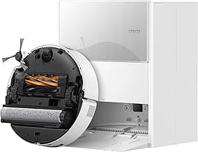 DREAME Aqua10 Ultra Roller Robot Vacuum and Mop & 30,000Pa Suction, Self-Cleaning Dock & Extending Roller Mop, Heat-Washes & Dries, Carpet Protection, AI Camera & LiDAR Avoidance Tech, Voice Control