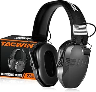 Shooting Earmuff, Ear Protection for Gun Range, Active Noise Reduction NRR 23dB For Hearing Protection