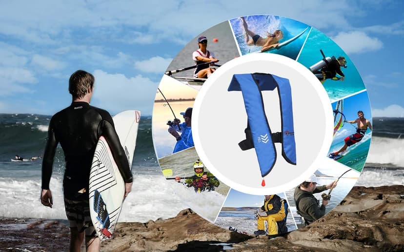 Eyson Inflatable Life Jacket Life Vest Basic Manual (639 Green Camouflage Manual)