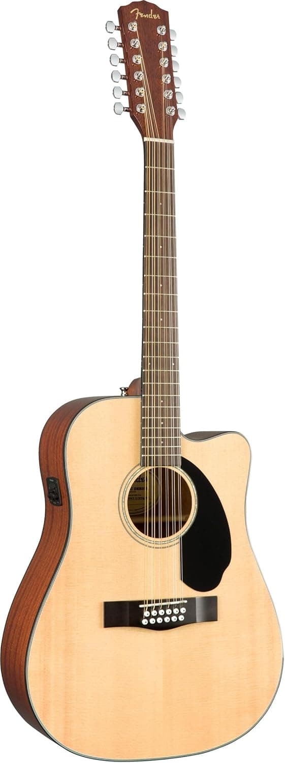 Fender CD-60SCE 12-string Dreadnought Acoustic Guitar, Natural