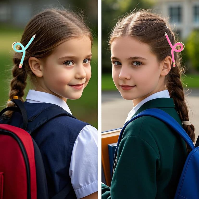 Back to School Jaw Barrettes Cute Teacher Appreciation Gift Accessories Party Costume Christmas YARIEW Pencil Hair Claw Clips for Women Thick Hair Clips for Teacher Gifts B0DSB6GNKS