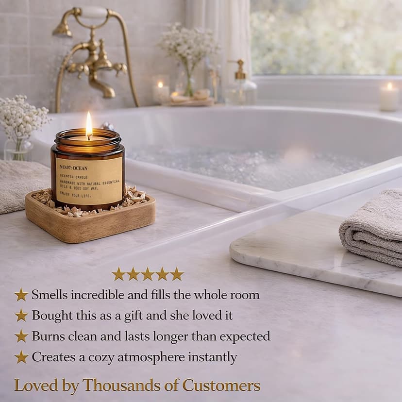 8 Pack Candles for Home Scented,Aromatherapy Jar Candle Gifts for Women, Natural Soy Wax Amber Candle Set, Scented Candles Set for Birthday Valentine Mother's Christmas Day Present