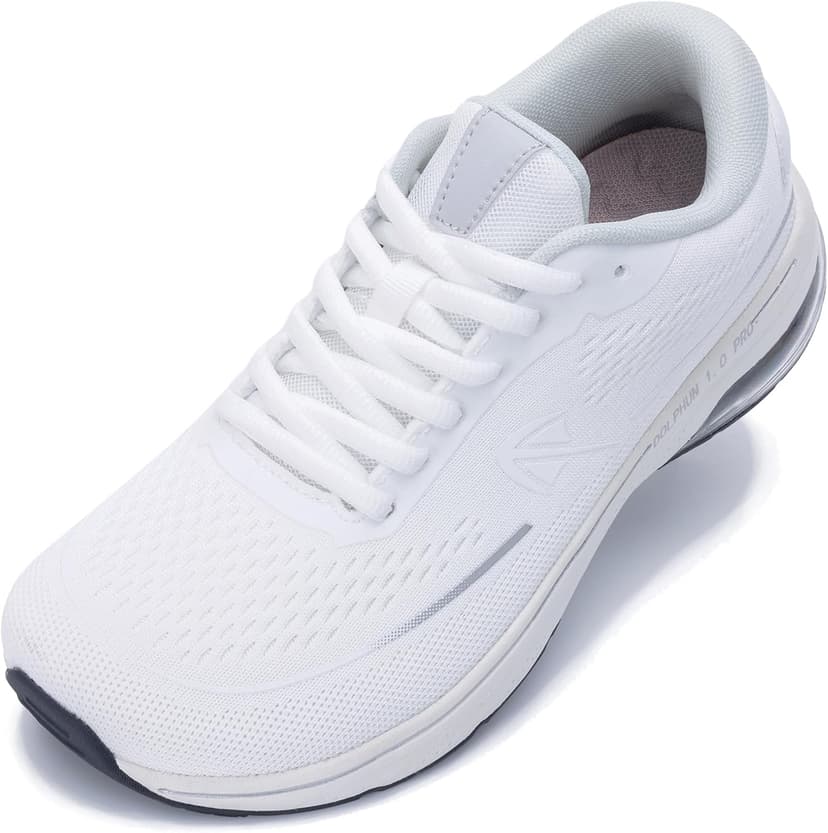 AOV Wide Toe Box Running Shoes Women Arch Support Walking Sneakers for Plantar Fasciitis Athletic Tennis Orthotic Shoes for Workout Gym Black Size 8