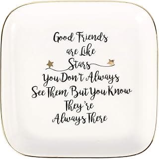 Scwhousi Ring Dish Jewelry Tray for Friend Mom Sister Maid of Honor,Birthday Mother's Day Christmas Gifts