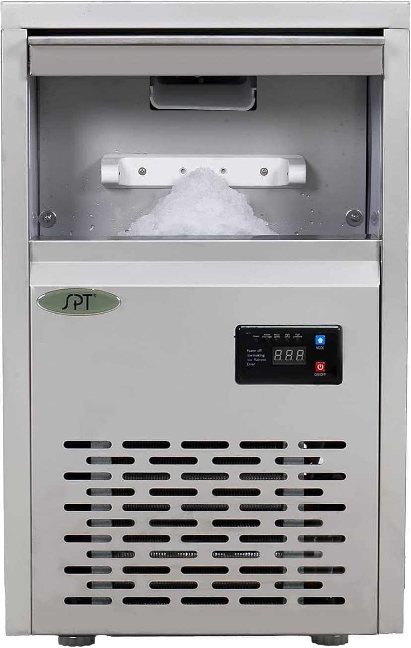 SPT SZB-22 44-lb Automatic Flake Ice Maker in Stainless Steel with Inline Water Filter