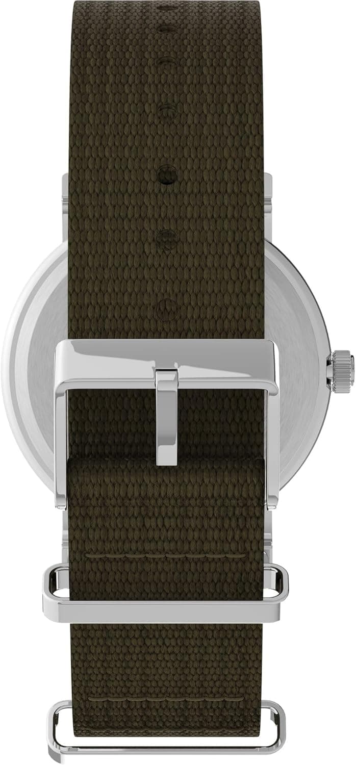 Timex Weekender 38mm Unisex Analog Watch | INDIGLO Backlight | Adjustable Durable Nylon Fabric Slip Through Strap | 24 Hour Time