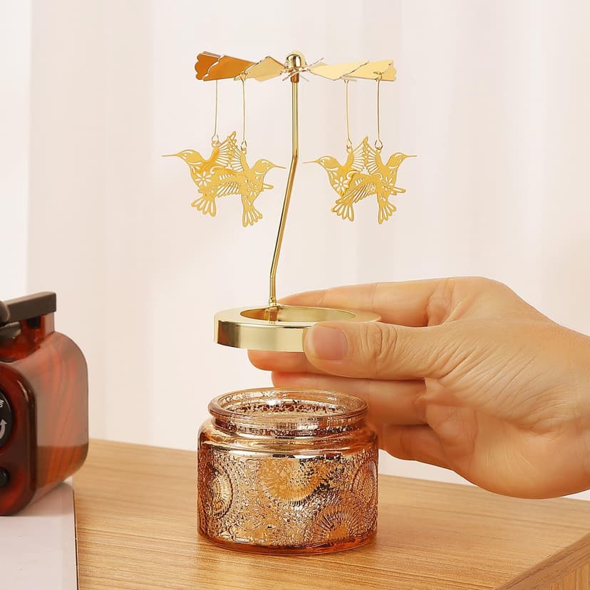 Christmas Candle Gifts for Women, Birthday Gifts for Mom Daughter Sister Wife, Unique Hummingbird Gift for Friend Women, Rotatable Scented Candles Gift for Christmas Anniversary Mothers Day