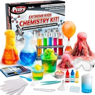 52+ Experiments Chemistry Set Science Toys, STEM Projects with 51+ Tools, Kids Science kit, Science Experiments for Kids Gift Playz Extreme Chemistry Educational Science Kits for Kids Age 8-12 B08HSFDZP6