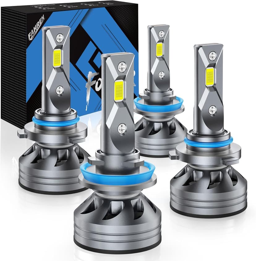 9005/HB3 H11/H9/H8 Light Bulbs Combo, 110000LM 1400% Ultra-Bright 6500K White, 1:1 Size Easy Install, HB3 H9 H8 Fog Light Bulbs with 22,000 RPM Fan CANbus Ready, Back Up Light Assemblies Pack of 2