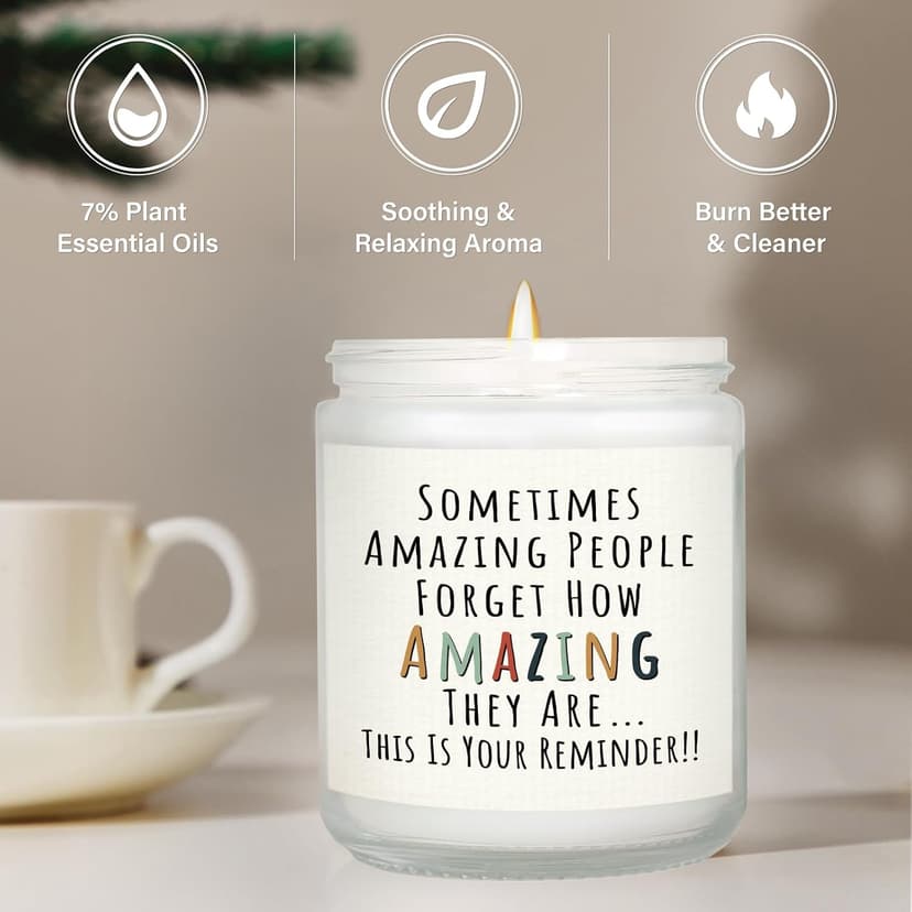 Christmas/Thank You/Inspirational Gift for Woman Her Friend Teacher Mom Girlfriend Sister Bestie, Stocking Stuffers, Lavender Craftique Gifts for Women, Birthday Gifts for Women- You're Amazing Candle B0DYMW78WD