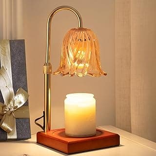 Candle Warmer Lamp with Timer Dimmable, Birthday Gifts for Women Mom, House Warming Gifts New Home Decor, Wax Melt Warmer for Jar Candles with 2 Bulbs