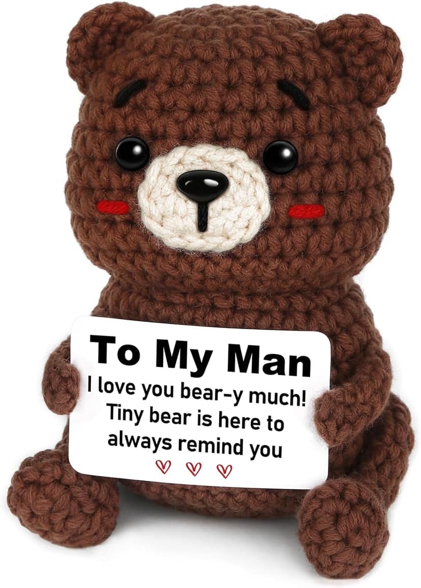 I Love You Gift for Him Boyfriend Husband, Gift for Birthday Fathers Day, to My Man Handmade Crochet, Funny Birthday Anniversary Valentine's Day for Men B0FD9QGTQP