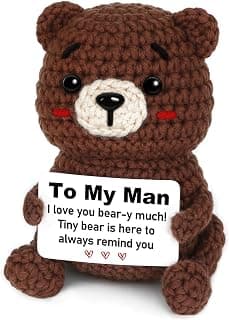 I Love You Gift for Him Boyfriend Husband, Gift for Birthday Fathers Day, to My Man Handmade Crochet, Funny Birthday Anniversary Valentine's Day for Men B0FD9QGTQP