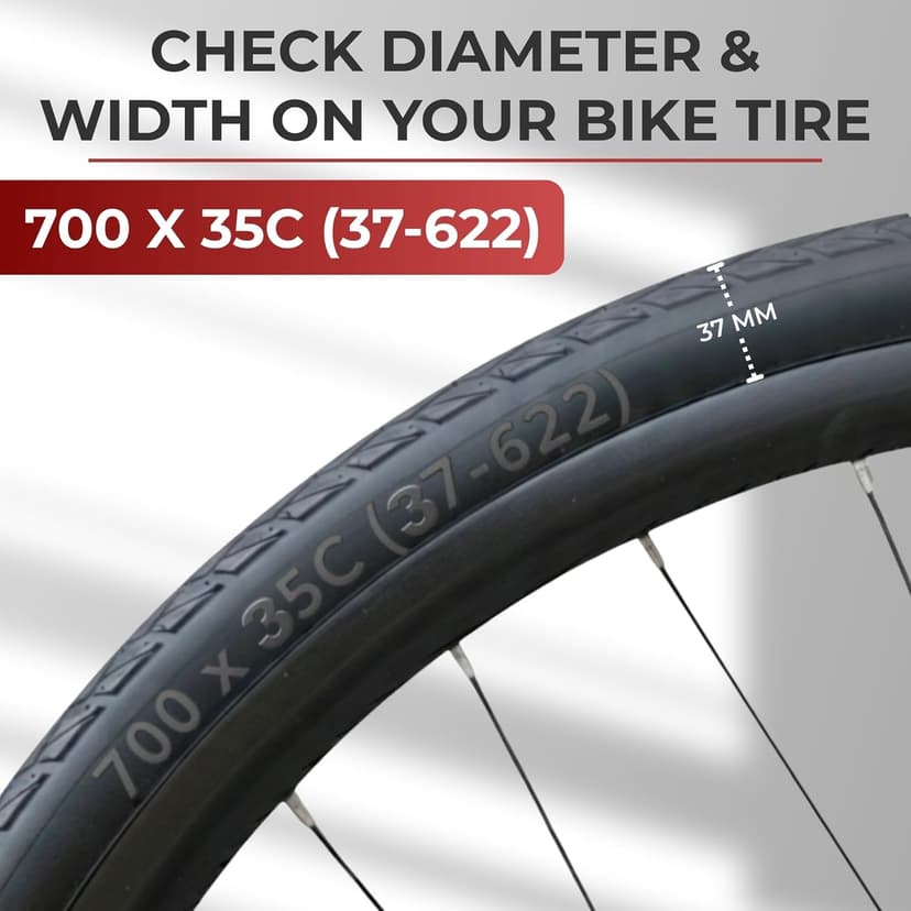 Fincci Pair 700x35c Tire Foldable 37-622 with 1mm Antipuncture Protection for Cycle Road Mountain MTB Hybrid Touring Electric Bike Bicycle with 700 x 35c Tires - Pack of 2