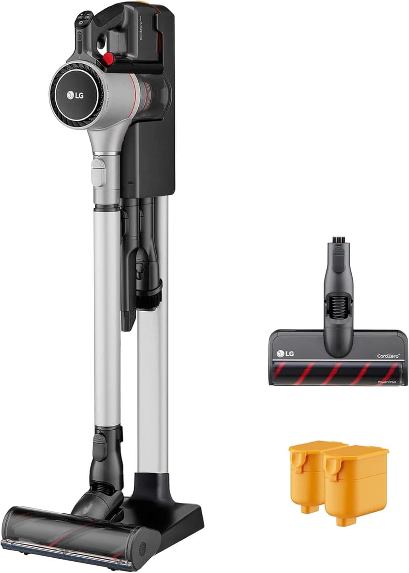 LG CordZero Cordless Stick Vacuum, 2 Batteries, 120 Min Run Time, Powerful Cleaning for Carpet, Hard Floors & Pet Hair, Lightweight, High-Capacity Dust Bin, 10-Year Motor Warranty, A926KSM (Renewed)