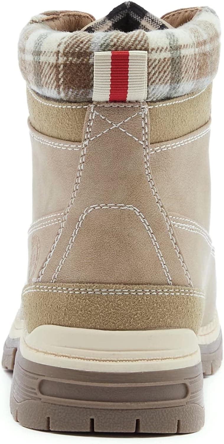 ANJOUFEMME Work Hiking Boots for Women Waterproof - Womens Outdoor Ankle Boots Lightweight Snow Winter Boots for Trekking Walking