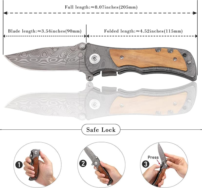 I Love You More Gifts for Him - Engraved Pocket Knife - Valentines Day Gifts for Boyfriend Husband, Anniversary Christmas Gift