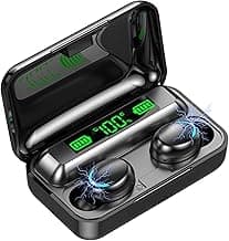 BSWLMDD Wireless Earbuds, Bluetooth 5.3 Headphones, Touch Control Noise Cancellation, HiFi Stereo with LED Display Charging Case, Suitable for Fitness/Running/Work