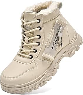 Yeeteepot Womens Snow Boots Warm Winter Boots Ladies Fur Lined Ankle Boots Lace Up Outdoor Booties Anti-Slip Sneakers Waterproof Walking Shoes