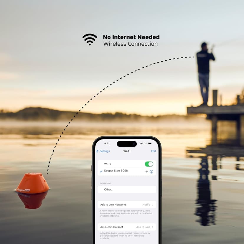 Deeper Start Fish Finder - Portable and Depth Finder for Recreational Fishing from Dock, Shore, Bank or Kayak | Castable Deeper Smart Sonar with Free User Friendly App