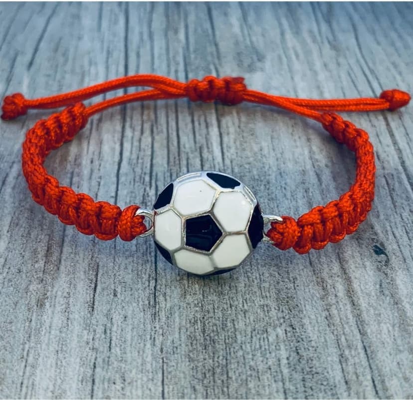 Soccer Bracelet, Soccer Jewelry, Adjustable Unisex Soccer Paracord Bracelets - Soccer Gift