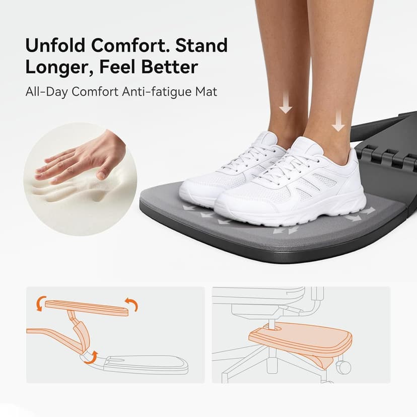 Newtral Standing Desk Chair, Standing Mate Chair for Sit-Stand, Ergonomic Leaning Perch Chair with Anti-Fatigue Mat, Standing Desk Stool, Horse Saddle Chair, Height Adjustable Home Office Posture Seat