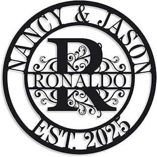 Wedding Gifts for Couples 2025, Personalized Metal Name Signs, Custom Name Signs, Custom Family Name Sign, Last Name Sign, Monogram Letters Wall Decor, House Warming Gifts New Home