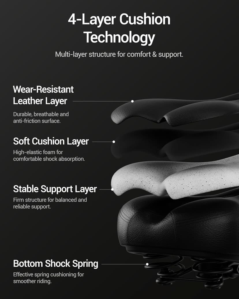 CURSOR FITNESS Exercise Bike, Brake Pad Stationary Bike for Home with Exclusive App, Stationary Bikes for Home with 300 lb Weight, Indoor Cycling Spin Bike Workout Bike with Extra Comfort Seat