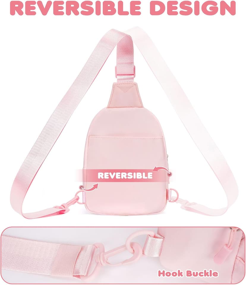 Gifts for Teen Girls Kids, Birthday Gifts for Daughter Sister, Initial Crossbody Bag Sling Bag, Teens Girls Kids Birthday YOOLIFE Teen Girls Kids Gifts for 6 7 8 9 10 11 12 13 Year Old Girl, Pink A B0FNM68MPQ