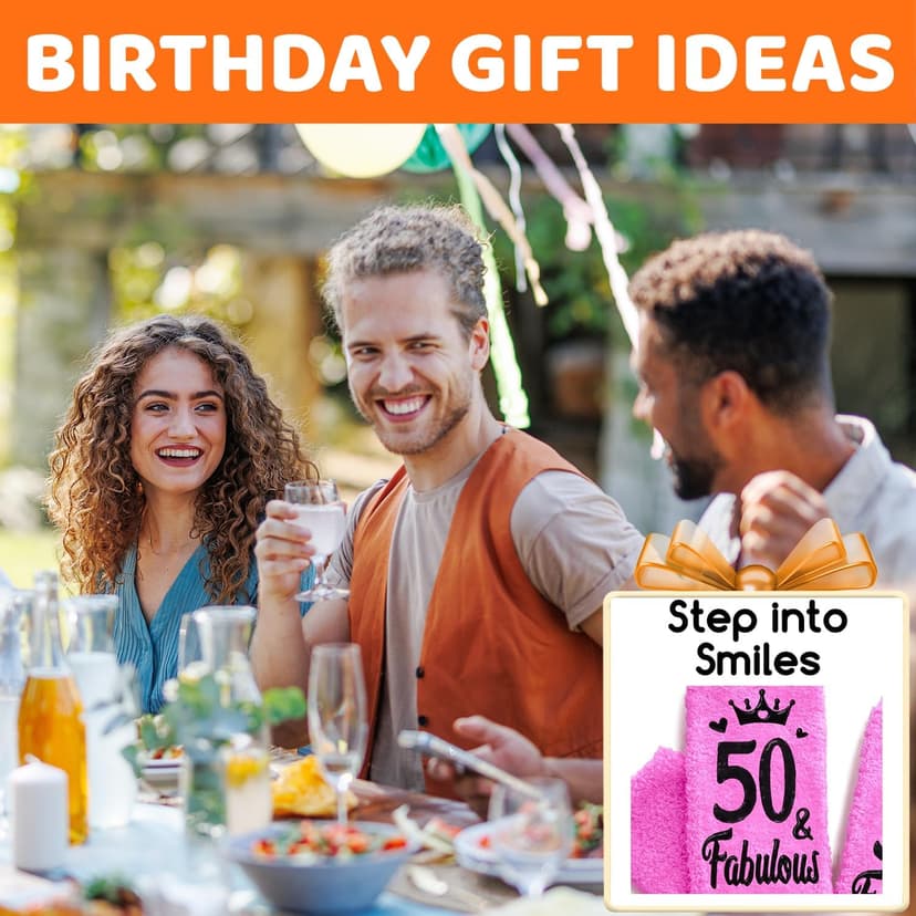 HAPPYPOP 50TH Birthday Gifts for Her - Women Socks for 50 Year Olds for Middle Aged Female Friends