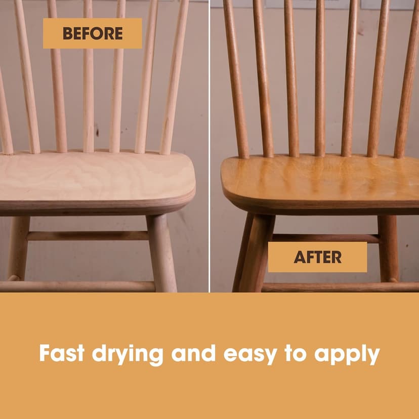 Furniture Clinic Wood Stain | Dark Oak | Water Based | Fast Drying, Low Odor, & Non-Toxic | for Indoor & Outdoor Furniture and More | Multiple Finishes | (8.5oz / 250ml)