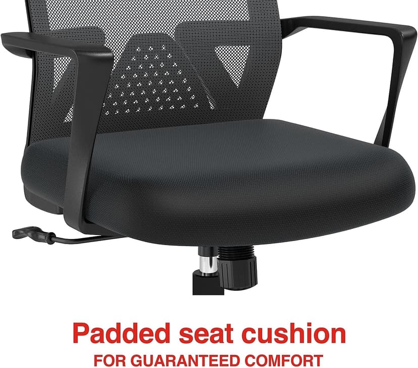 STAPLES Cartwright Ergonomic Office Desk Chair, Adjustable with Breathable Mesh & Lumbar Support, Perfect for Home & Office, Black