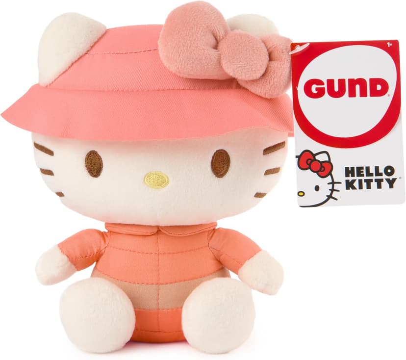 Promotes Exciting Character Roleplay, Early Sensory Discovery, and Creative Pop Culture Storytelling; Soft, Collectible Plush GUND Sanrio Hello Kitty 6-Inch Plush Toy with Camping Outfit for Ages 1+ B0FKTPX44P