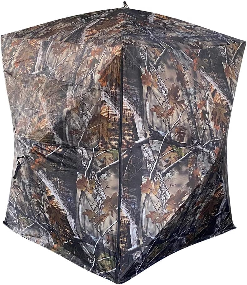 THUNDERBAY SPUR Collector 3 Person Hunting Blind, Portable Ground Blind with Silent Windows, Portable Durable Hunting Tent for Deer & Turkey Hunting