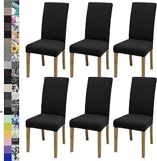BIETYONE Chair Covers,Dining Room Chair Covers Set of 6,Stretch Kitchen Chair Cover,Washable Dining Chair Cover,Parsons Chair Slipcovers Protective,for Home,Restaurant,Banquet