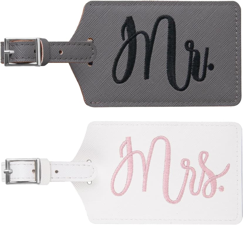 Bridal Shower, Engagement & Wedding Gifts – Personalized Registry Essentials for Just Married Newlyweds Chelmon Mr and Mrs Tags for Couples, Bride Groom Honeymoon Travel Gifts B07SSFDVMZ