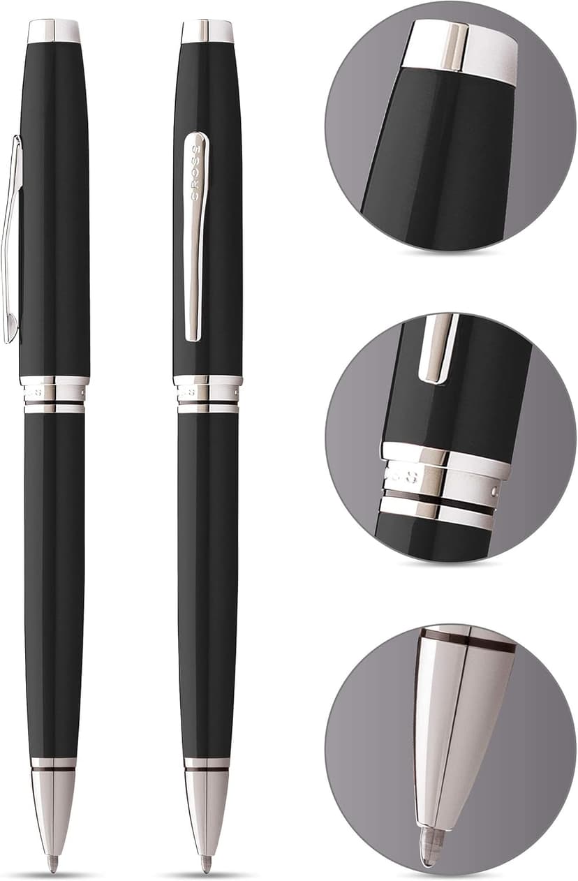 Cross Coventry Pen Ballpoint - Black/Chrome Lacquer