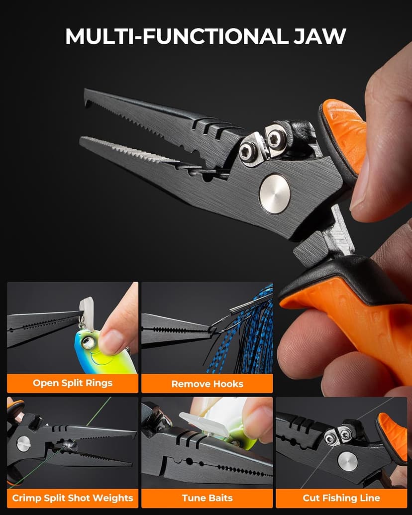 Corrosion Resistant Fishing Pliers, Fillet Knife, Scissors, 55 lb Floating Fish Lip Gripper, Multi-Function Fishing Tools KastKing SteelStream Fishing Tool Set, Fishing Gear B0F2FQ6CD9