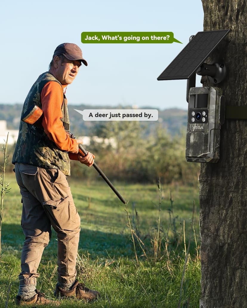 Xega 4G LTE Cellular Trail Camera with Livestreaming, No WiFi Game/Deer Cameras, Motion Activated, 7800mAh Battery, 950nm No Glow Night Vision, TF/Cloud Storage, IP66 Weatherproof, Built-in SIM Card